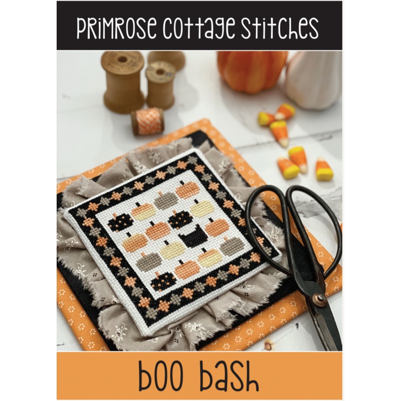 Boo Bash Cross Stitch by Lindsey Weight of Primrose Cottage Stitches – PAPER Pattern PCS-001
