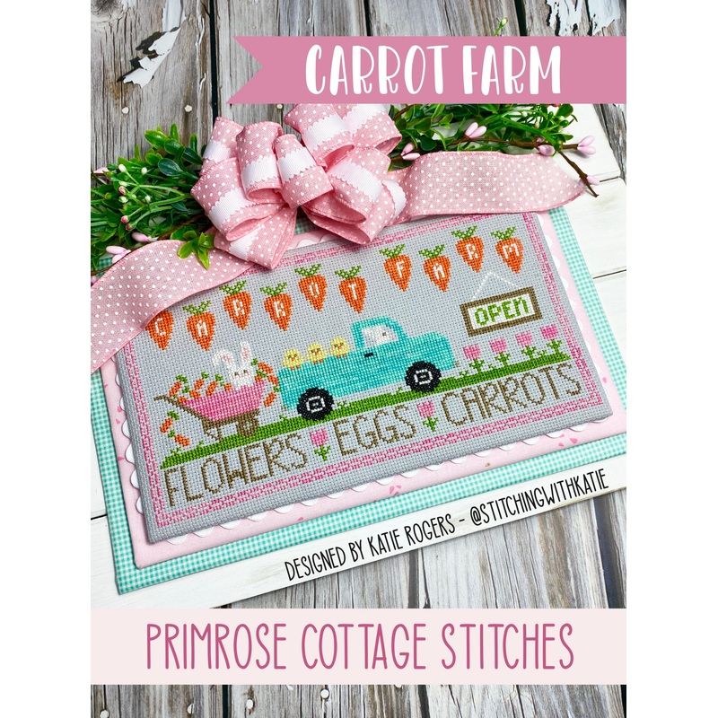 Carrot Farm Cross Stitch By Katie Rogers of Primrose Cottages Stitches – PAPER Pattern PCS-004