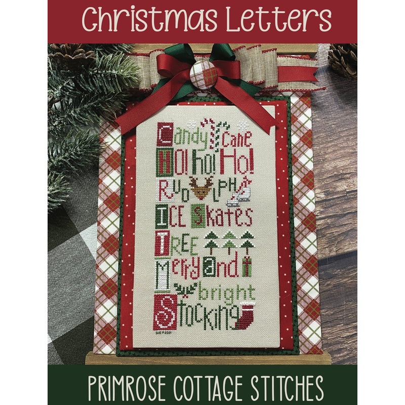 Christmas Letters Cross Stitch by Lindsey Weight of Primrose Cottage Stitches – PAPER Pattern PCS-028