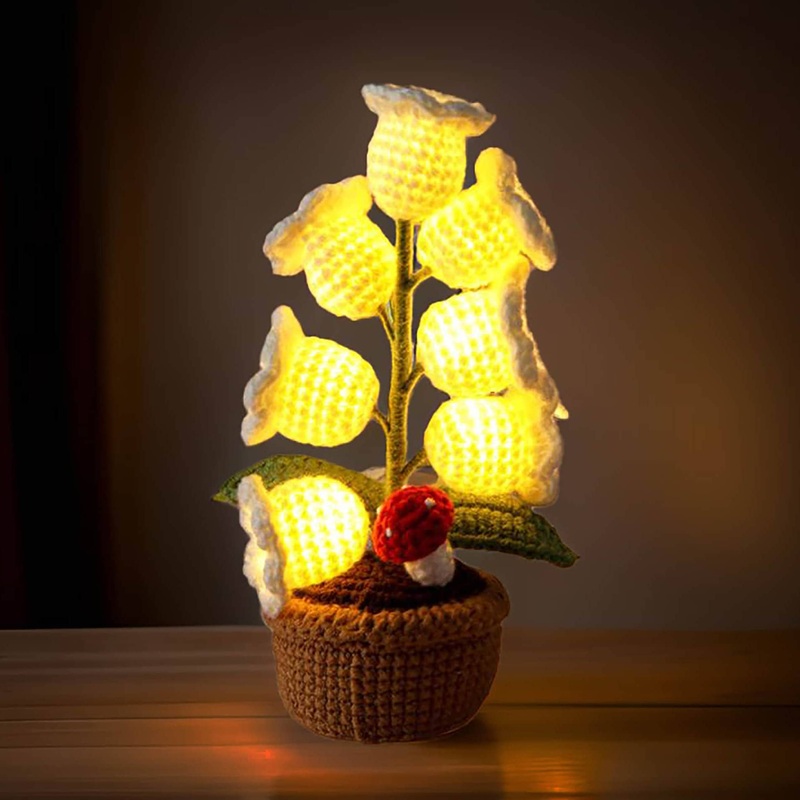 Crochet Lily of the Valley Nightlight | White