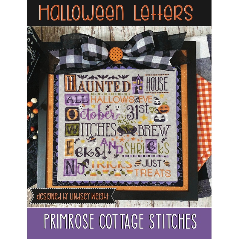 Halloween Letters Cross Stitch by Lindsey Weight if Primrose Cottage – PAPER Pattern PCS-090