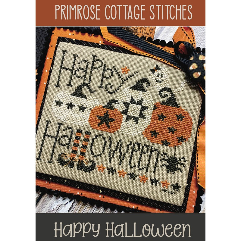 Happy Halloween Cross Stitch by Lindsey Weight of Primrose Cottage Stitches – PAPER Pattern PCS-023