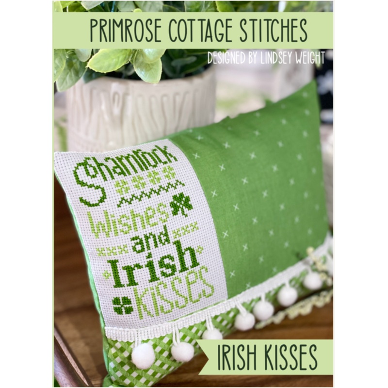 Irish Kisses Cross Stitch by Lindsey Weight of Primrose Cottage Stitches – PAPER Pattern PCS-009
