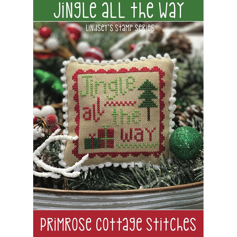 Jingle All The Way Christmas Stamp Cross Stitch by Lindsey Weight of Primrose Cottage Stitches – PAPER Pattern PCS-037