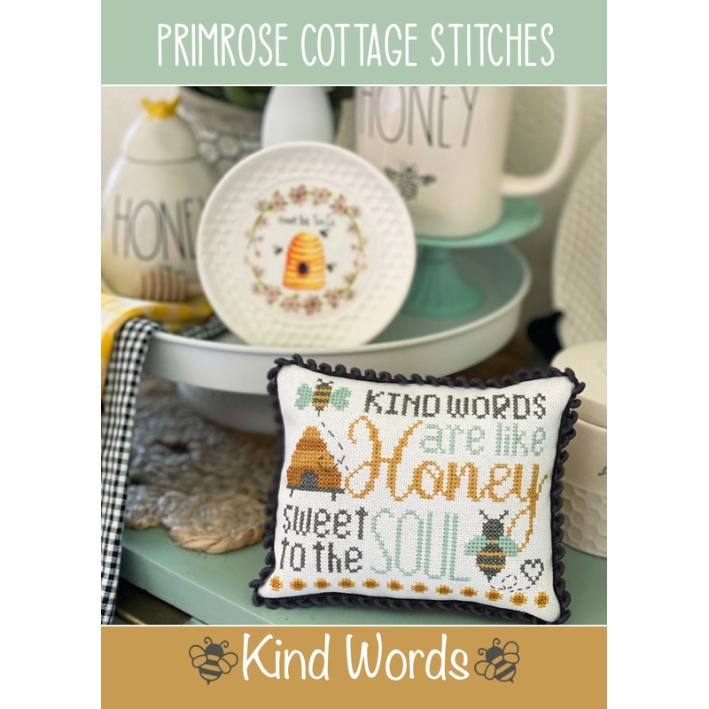 Kind Words Cross Stitch by Lindsey Weight of Primrose Cottage Stitches – PDF Pattern