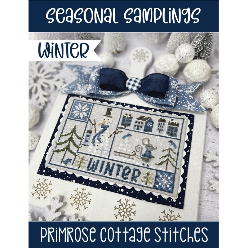 Seasonal Samplings Winter Cross Stitch by Lindsey Weight of Primrose Cottage – PAPER Pattern PCS-102