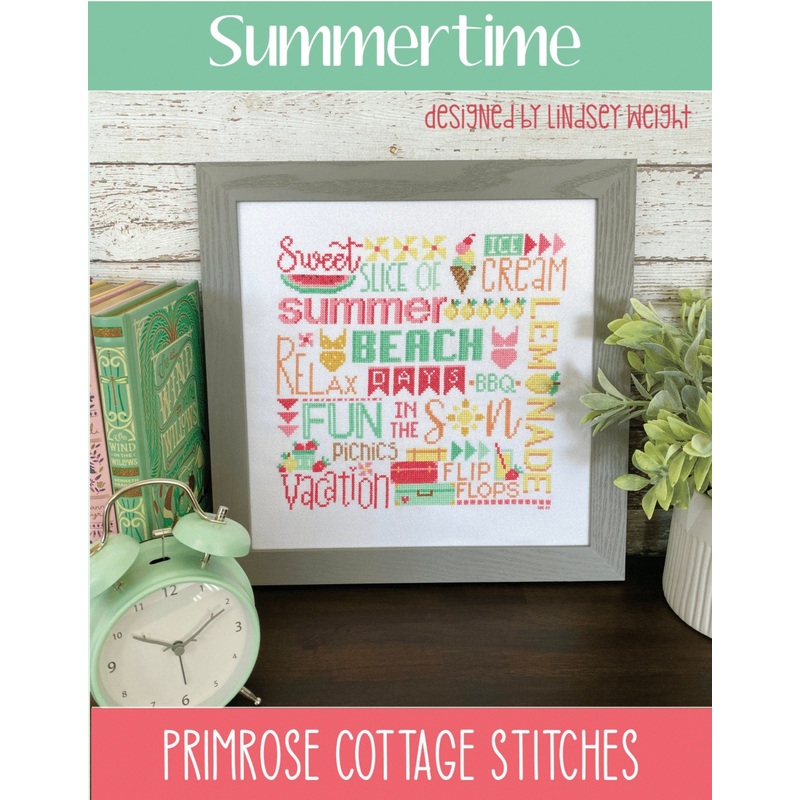 Summertime Cross stitch by Lindsey Weight of Primrose Cottage – PAPER Pattern PCS-064