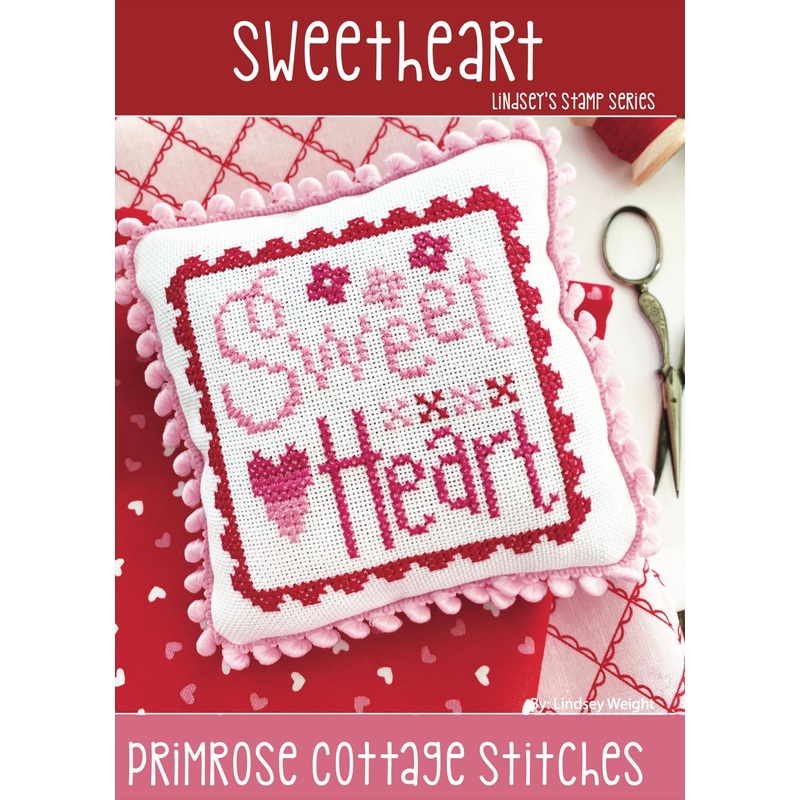 Sweetheart Cross Stitch by Lindsey Weight of Primrose Cottage Stitches – PAPER Pattern PCS-045