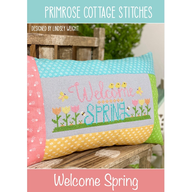 Welcome Spring Cross Stitch by Lindsey Weight of Primrose Cottage Stitches – PDF Pattern