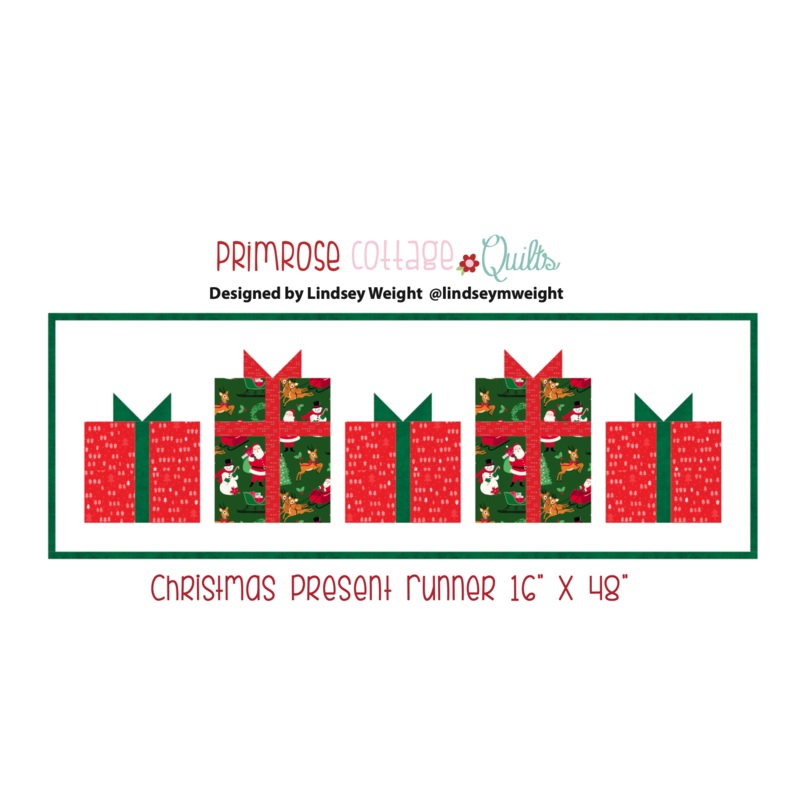Christmas Present by Lindsey Weight of Primrose Cottage Quilts – Table Runner PDF Pattern