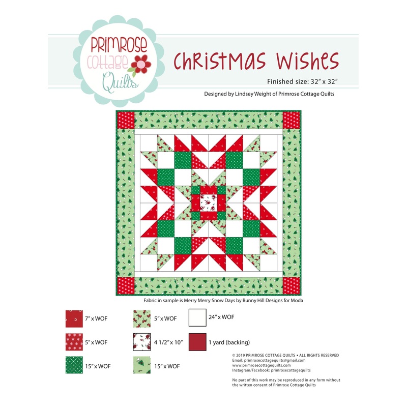 Christmas Wishes by Lindsey Weight of Primrose Cottage Quilts – Quilt PDF Pattern