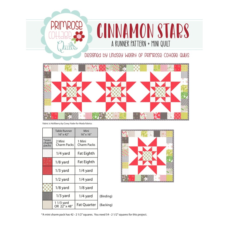 Cinnamon Stars by Lindsey Weight of Primrose Cottage Quilts – Quilt PDF Pattern