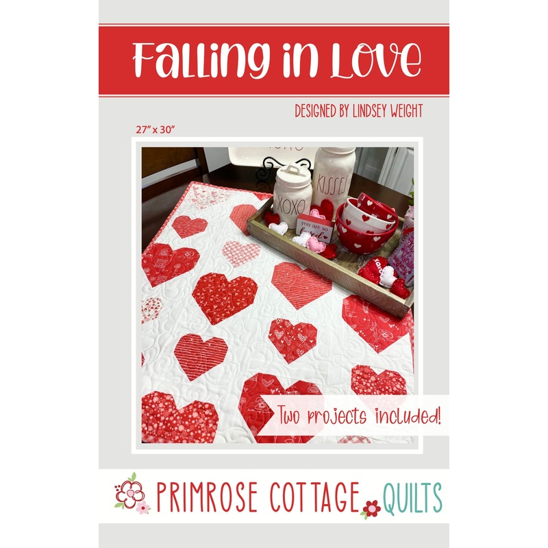 Falling in Love by Lindsey Weight of Primrose Cottage Quilts – Table Topper PDF Pattern
