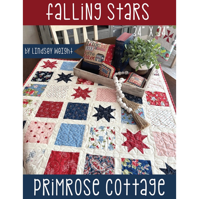 Falling Stars by Lindsey Weight of Primrose Cottage Quilts – Table Topper PDF Pattern