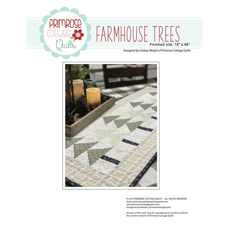 Farmhouse Trees by Lindsey Weight of Primrose Cottage Quilts – Table Runner Pattern PDF Pattern