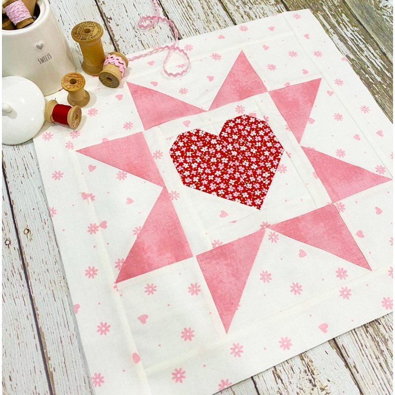 Heart in a Star by Lindsey Weight of Primrose Cottage Quilts – Quilt PDF Pattern