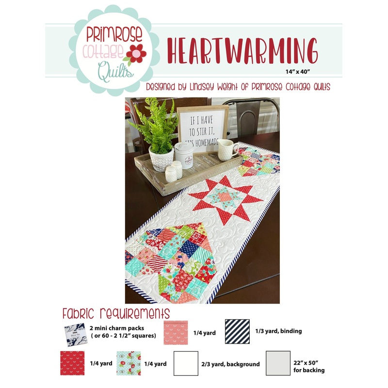 Heartwarming by Lindsey Weight of Primrose Cottage Quilts – Table Runner PDF Pattern