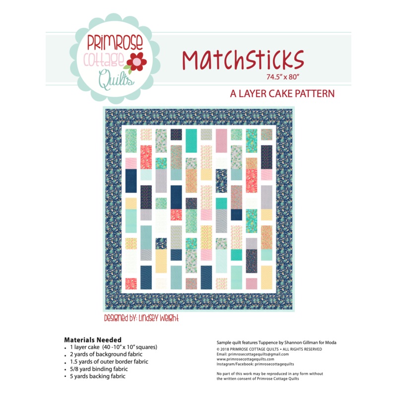 Matchsticks by Lindsey Weight of Primrose Cottage Quilts – Quilt PDF Pattern