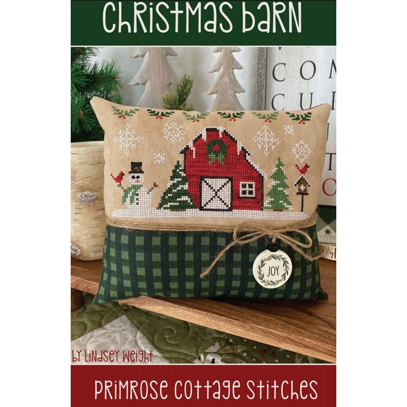 Christmas Barn Cross Stitch by Lindsey Weight of Primrose Cottage Stitches – PAPER Pattern PCS-052