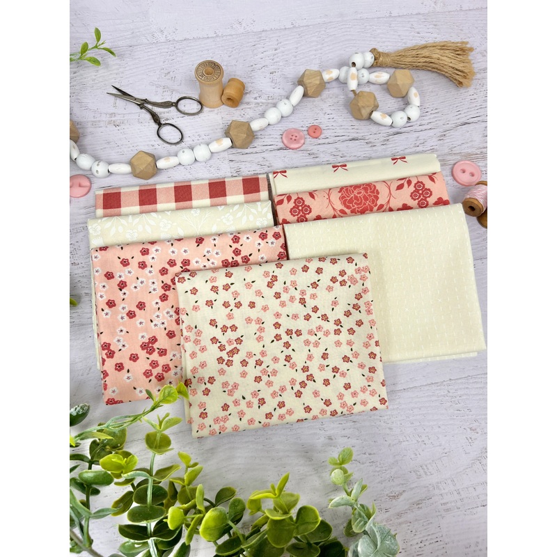 Evermore by Sweetfire Road Pink & Cream Fat Quarter Bundle – 7 Fat Quarters FQB-125