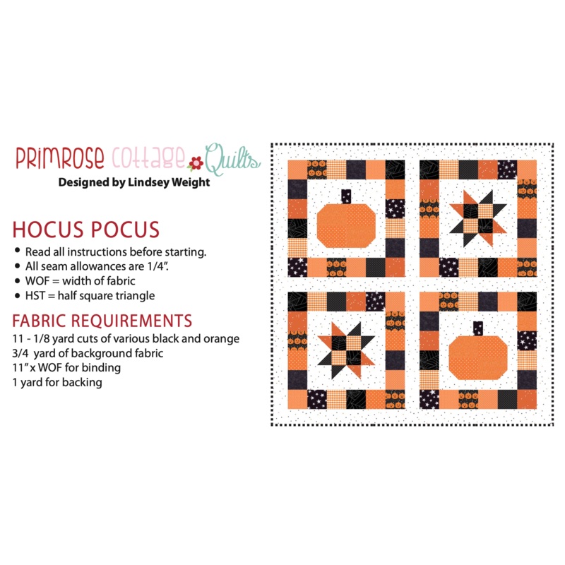 Hocus Pocus by Lindsey Weight of Primrose Cottage Quilts – Quilt PDF Pattern