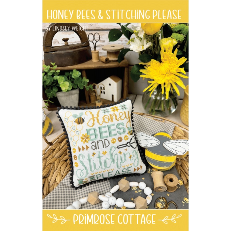 Honey Bees & Stitching Please by Lindsey Weight of Primrose Cottage – PAPER Pattern PCS-133