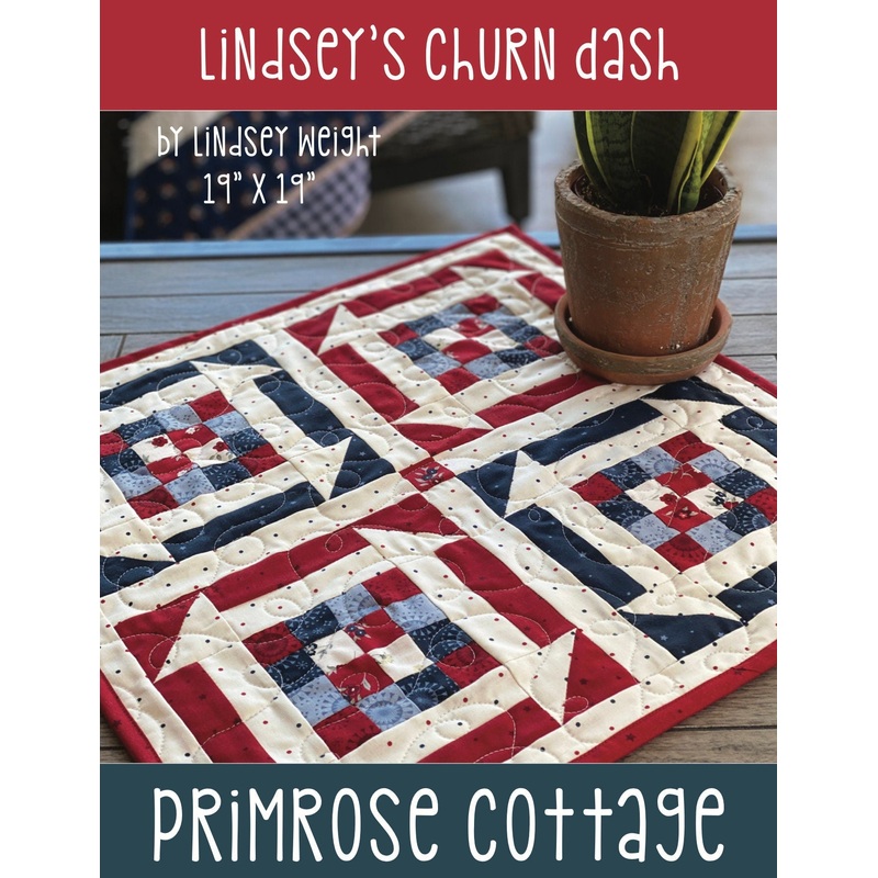 Lindsey’s Churn Dash by Lindsey Weight of Primrose Cottage Quilts – Quilt PDF Pattern