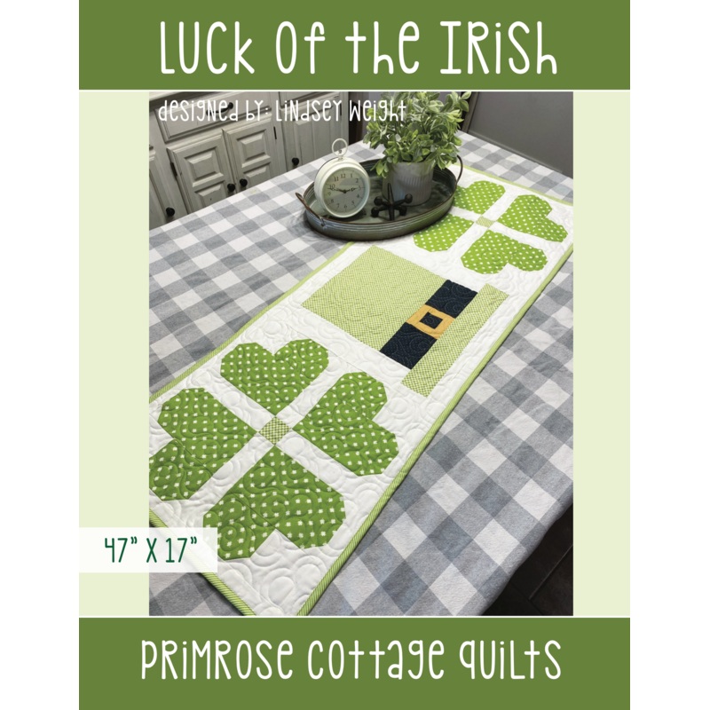 Luck of the Irish by Lindsey Weight of Primrose Cottage Quilts – Table Runner PDF Pattern
