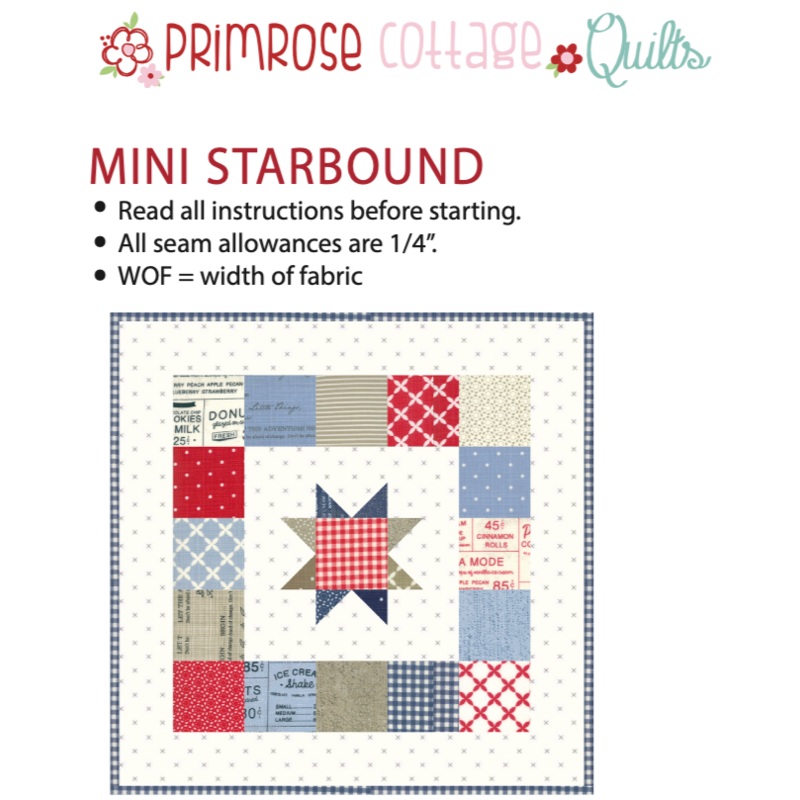 Mini Starbound by Lindsey Weight of Primrose Cottage Quilts – Quilt PDF Pattern