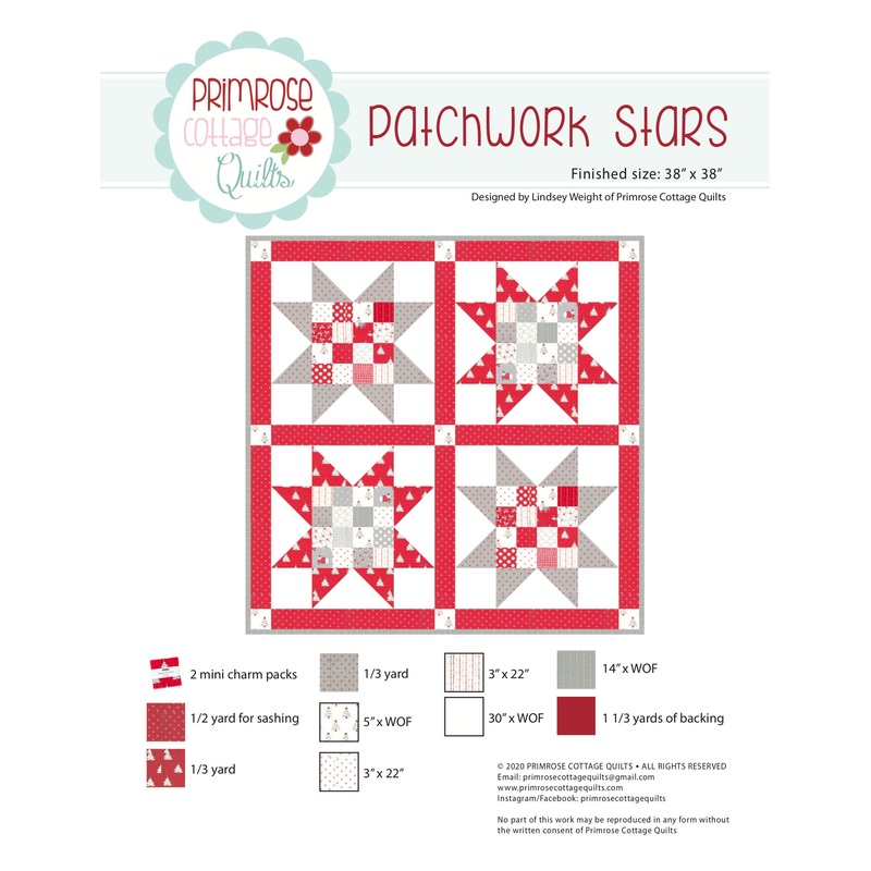Patchwork Stars by Lindsey Weight of Primrose Cottage Quilts – Quilt PDF Pattern