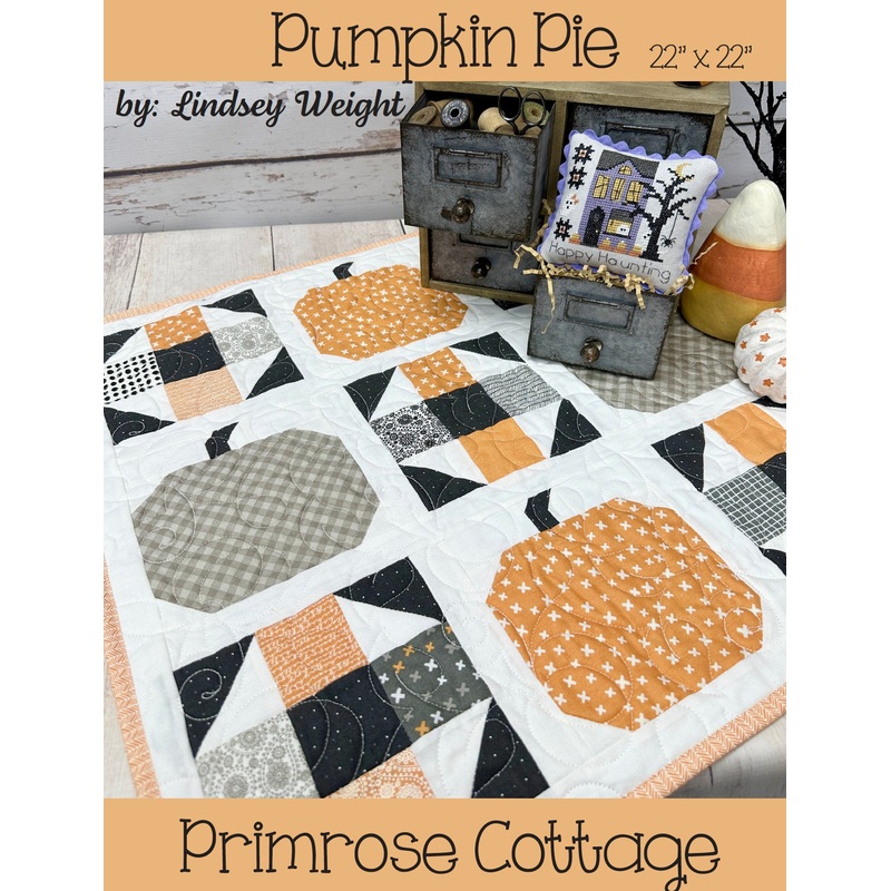 Pumpkin Pie by Lindsey Weight of Primrose Cottage Quilts – Table Topper PDF Pattern
