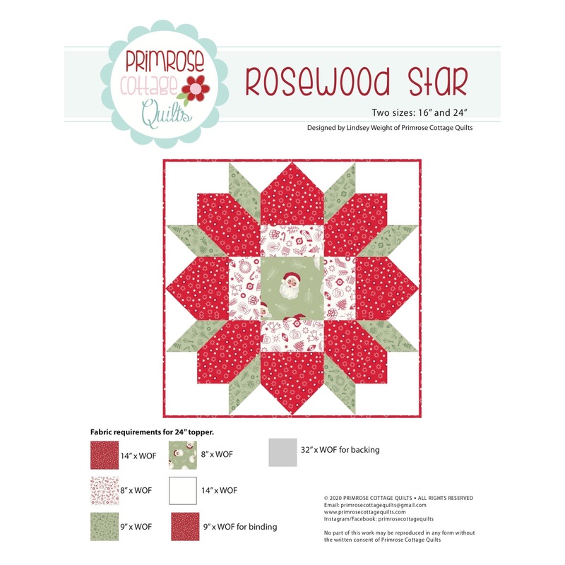 Rosewood Star by Lindsey Weight of Primrose Cottage Quilts – Quilt PDF Pattern