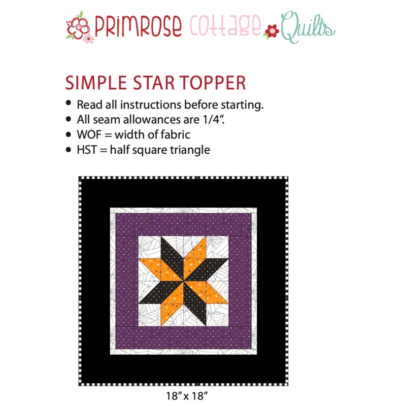 Simple Star by Lindsey Weight of Primrose Cottage Quilts – Table Topper PDF Pattern