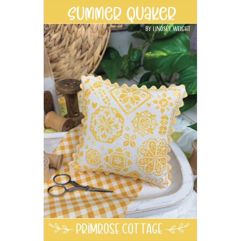 Summer Quaker Cross Stitch by Lindsey Weight of Primrose Cottage – PAPER Pattern PCS-141