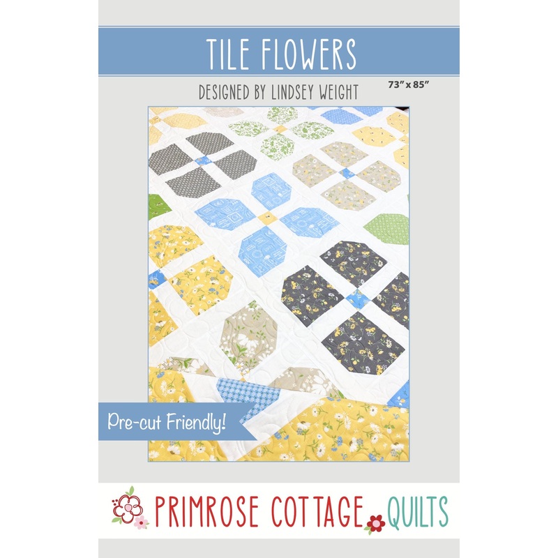 Tile Flowers by Lindsey Weight of Primrose Cottage Quilts – Quilt PDF Pattern