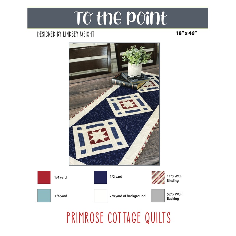 To the Point by Lindsey Weight of Primrose Cottage Quilts – Table Runner Pattern PDF Pattern