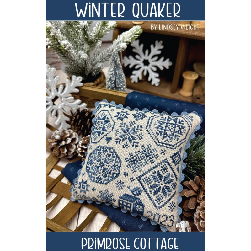 Winter Quaker Cross Stitch by Lindsey Weight of Primrose Cottage – PAPER Pattern PCS-124