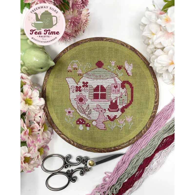 Always Time For Tea Cross Stitch by Tiny Modernist – Paper Pattern