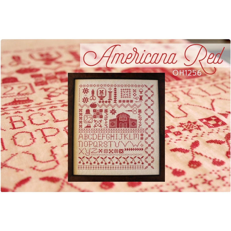 Americana Red  Cross Stitch by October House Fiber Arts – Paper Pattern