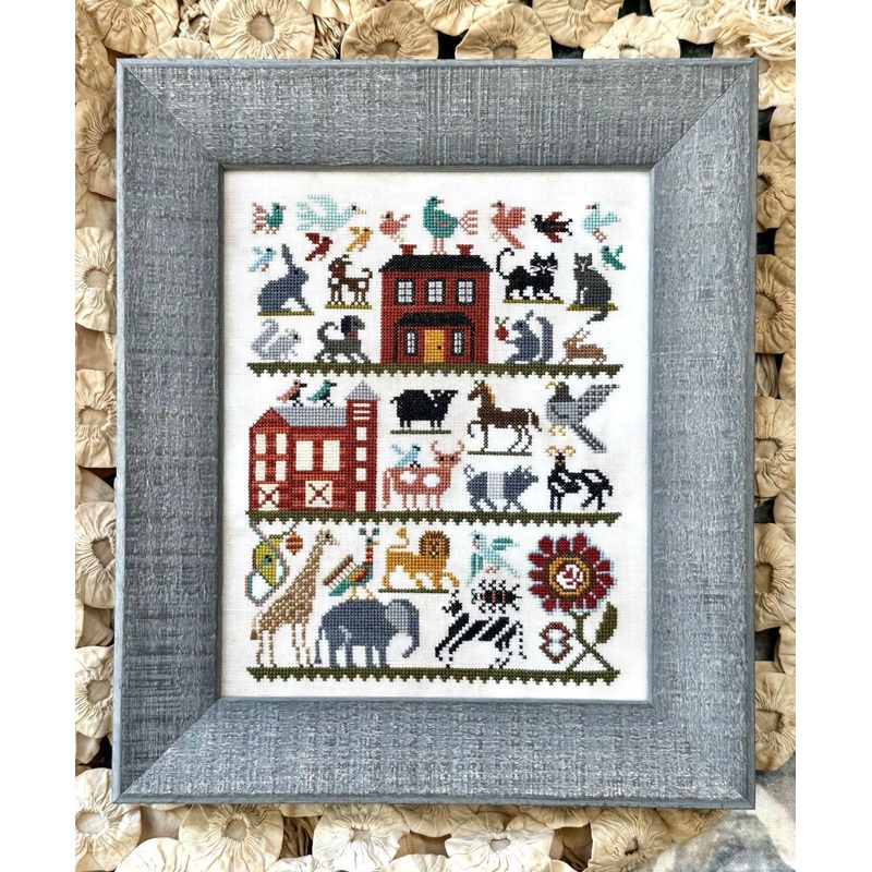 Animals…at Home, on the Farm, in the Wild Cross Stitch by Kathy Barrick- Paper Pattern