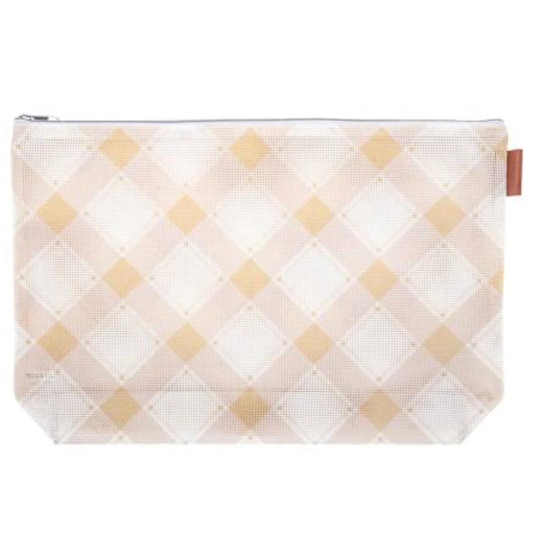 Burlap Mad for Plaid Project Bag