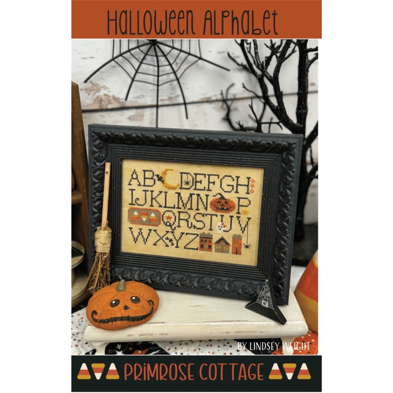 Halloween Alphabet Cross Stitch by Lindsey Weight of Primrose Cottage – PAPER Pattern