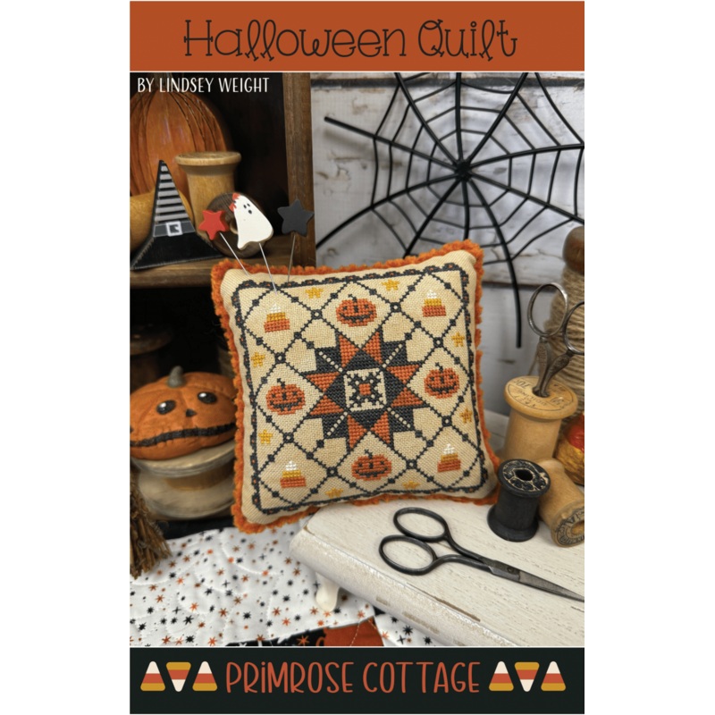 Halloween Quilt Cross Stitch by Lindsey Weight of Primrose Cottage – PAPER Pattern