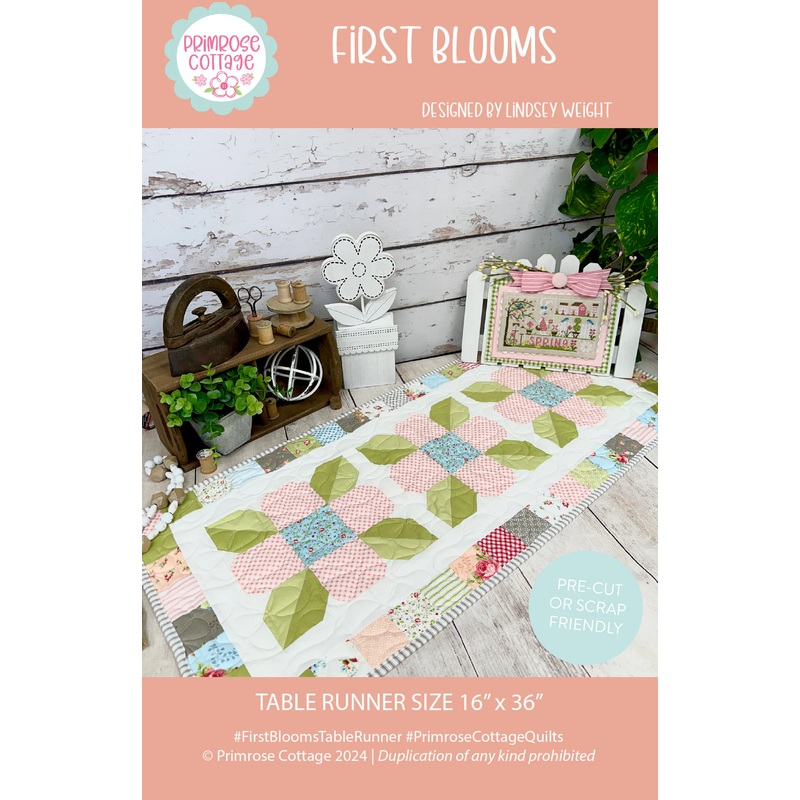 First Blooms – by Lindsey Weight of Primrose Cottage Quilts – Quilt PDF Pattern