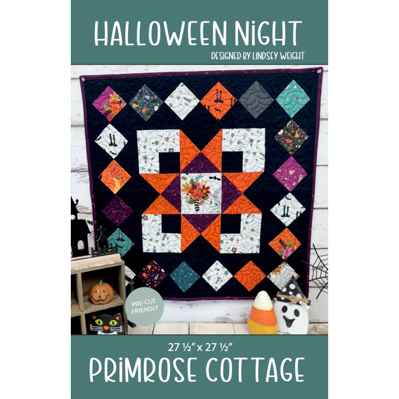Halloween Night – by Lindsey Weight of Primrose Cottage Quilts – Quilt PDF Pattern