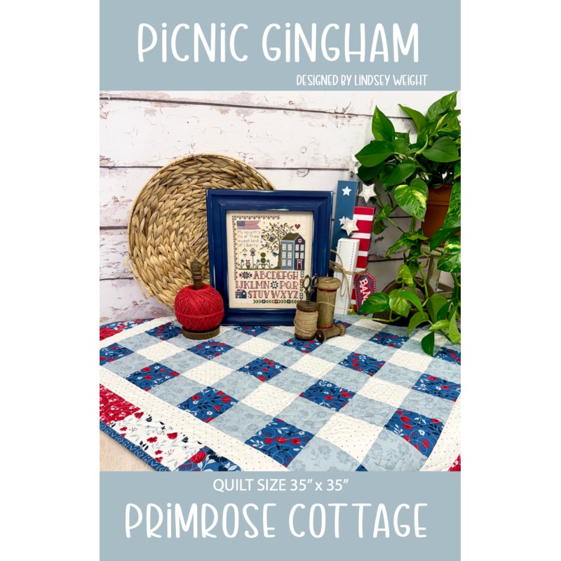 Picnic Gingham Quilt – by Lindsey Weight of Primrose Cottage Quilts – Quilt PDF Pattern