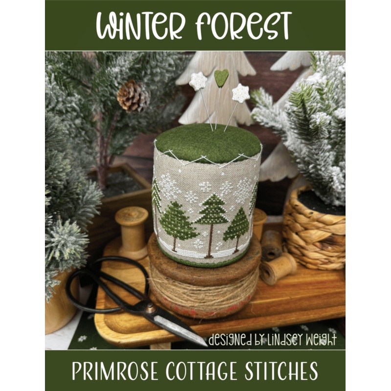 Winter Forest Cross Stitch by Lindsey Weight of Primrose Cottage – PAPER Pattern