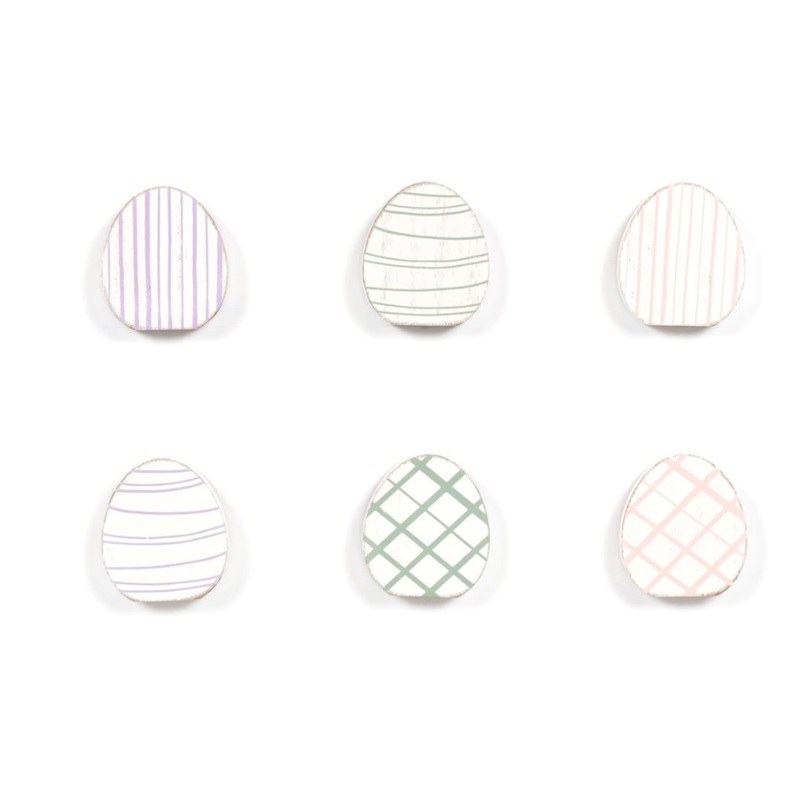 Eggs (white) | Cottontail Collection | 2x2x.5 chunky wood shape | 30301