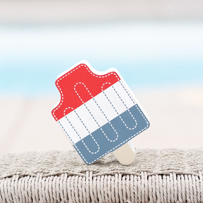 Popsicle | Stars & Stripes Collection | 5x4x1 chunky wood shape | 45149