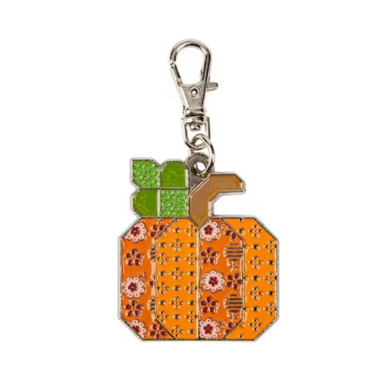 Lori Holt Bee Dots Enamel Happy Charm Pumpkin